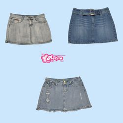 Y2K IT Girl Denim Mini Röcke