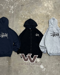 Stüssy rework estilo moletom com zíper #021