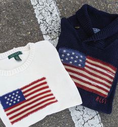 Maglione con bandiera americana Ralph Lauren