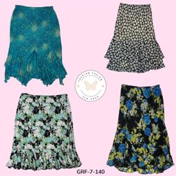 Saia de Poliéster Azul e Verde Bold – Perfeita par..