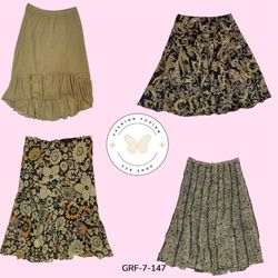 Chic Brown Printed Skirt for Everyday Looks (GRF-7..