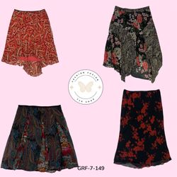 Jupe imprimée rouge vibrante — Style quotidien (GR..