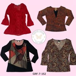 Top a maniche lunghe con stampa rossa vivace - Sti..