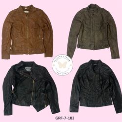 Chaqueta de Cuero Sintético con Cremallera Trendy ..