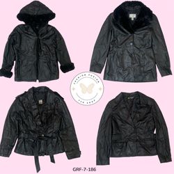Chaqueta de cuero PU con cremallera Mix – Prenda e..
