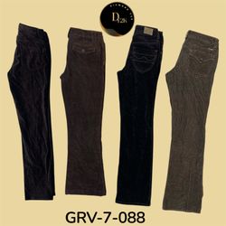 ヴィンテージブラウンコーデュロイパンツ – ソフトで構造的な2000年代スタイル (GRV-7-08..