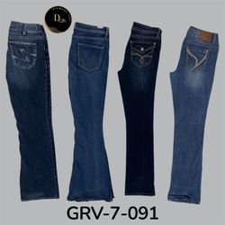 Jeans Blu Vintage a Campana - Denim Classico con T..