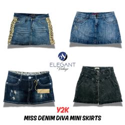 Y2K Miss Denim Diva Mini Skirts - EV0422