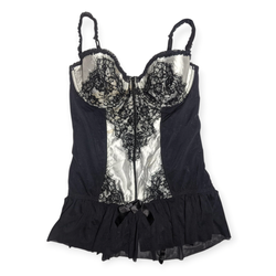 SAY#253 Y2K Babydoll Lingerie – Satin & Lace Detai..
