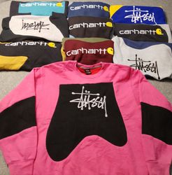 Sudadera de estilo rework Carhartt x stussy.