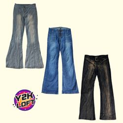 Jeans a zampa d'elefante in denim All American Y2K