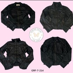 Fast Fashion Black Zipper Leather Jacket — Must-Ha..