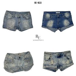 Y2K Unique Denim Shorts (RE-1633)