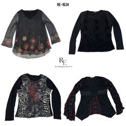 Y2K Gothic Full selves Tops (RE-1634)