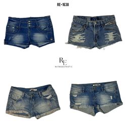 Y2K Unique Denim Shorts (RE-1638)