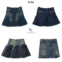 Y2K Britney Era Denim Midi Skirts (RE-1642)