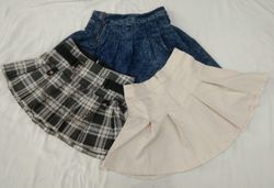 IQ0378 Y2k Flowy Mini Skirts