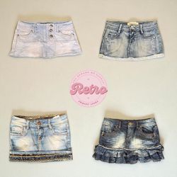 Mini Saias jeans Y2K Chic Crush