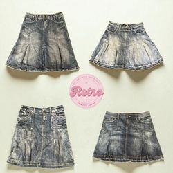 Saia Midi de Jeans Retro Chic