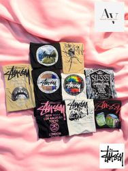 Camisas de mezcla estilo re-trabajo de Stussy