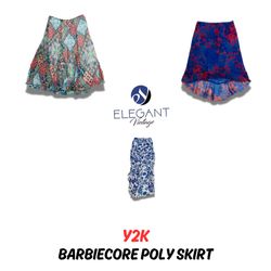 Y2K Barbiecore Poly Skirts - EV0485