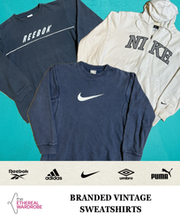 Sudaderas vintage de marcas con nike, adidas, reeb..