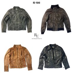 90/s Y2k Leather Jackets (RE-1648)