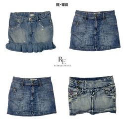 Y2k unique Mini Denim Skirts (RE-1650)