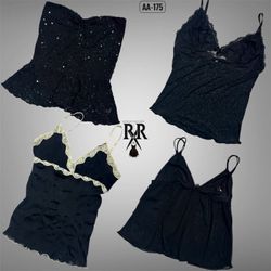 Y2K Top Cami Gotico Nero (AA-175)