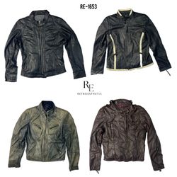 90/s y2k Leather Unqiue Jackets (RE-1653)