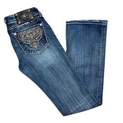 Miss me true religion rock revival jeans.