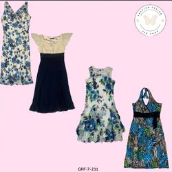 Vestido Azul Chic em Tecido de Poliéster Leve (GRF..