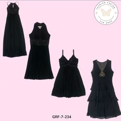 Romance Sombrio – Vestido Preto em Poliéster Sedos..