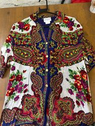 oversized viscose summer blouse mix