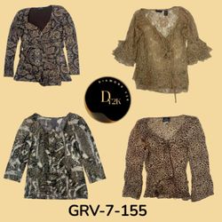 Chic Printed Long Sleeve Blouse – Lightweight, Sty..