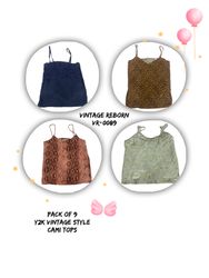 Millennium Chic : pack de 9 débardeurs vintage Y2K..