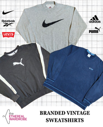 Branded Vintage Sweatshirts Including Nike, Adidas..