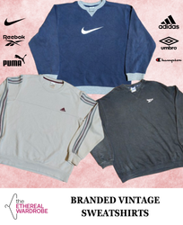 Sweatshirts vintage de marque incluant Nike, Adida..