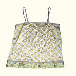 SAY#260 Top Cami a Pois in Reticolo Retro Y2K