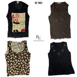 Y2K IT Girl Sleeveless Tops (RE-1663)