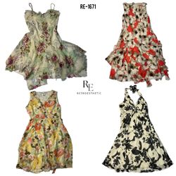 Y2K Mysterious Girl Floral Summer Dresses (RE-1671..