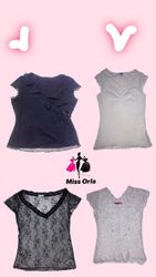 Blouse en code noir et blanc Y2k (M-021)