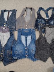 HD1071 Ladies Y2K Denim Vest - 14 pcs