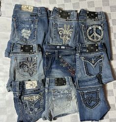 MISS ME ROCK REVIVAL MINI SHORTS (ID 1286)