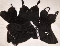 IQ0399 Y2K Black & Bold Baby Doll Tops