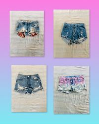 Shorts micro/mini de denim Y2K babe