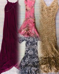 Vestidos florais magros Y2K