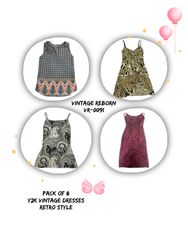 Y2K Retro Revival: Vintage Style Dresses (VR-0091)