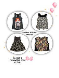 Y2K Mix & Match: Vintage Stil Oberteile (VR-0092)