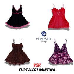 Y2K Flirt Alert Cami Tops - EV0532